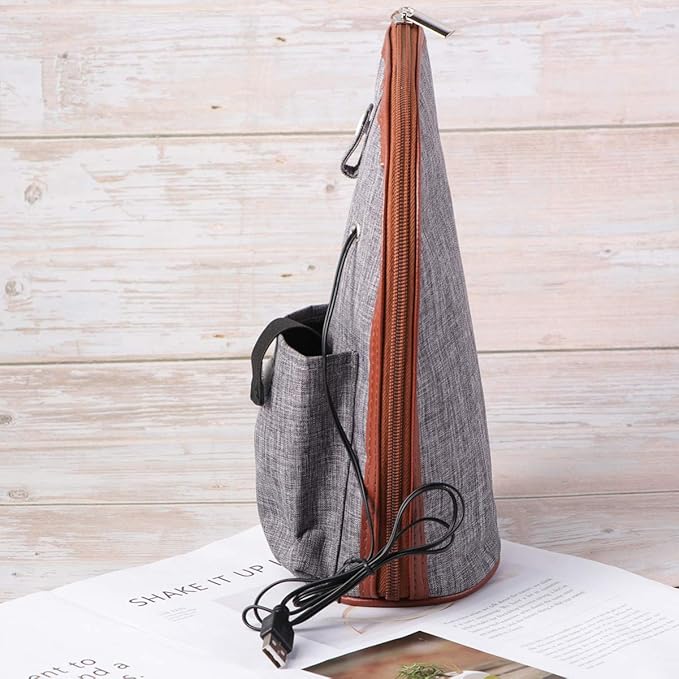 2sets USB Bottle Warmer Heater with Automatic Temperature Control Portable Travel Cup Cover for Car Use Go Feeding Grey