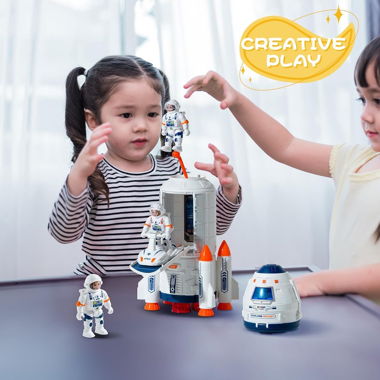 Concentration, Focus Rocket Toys, Rocket Ship ToyEducational, Concentration, Learning, Rocket FunSpace Gifts Toy, for Space Exploration, Knowledge - Toys 3-8