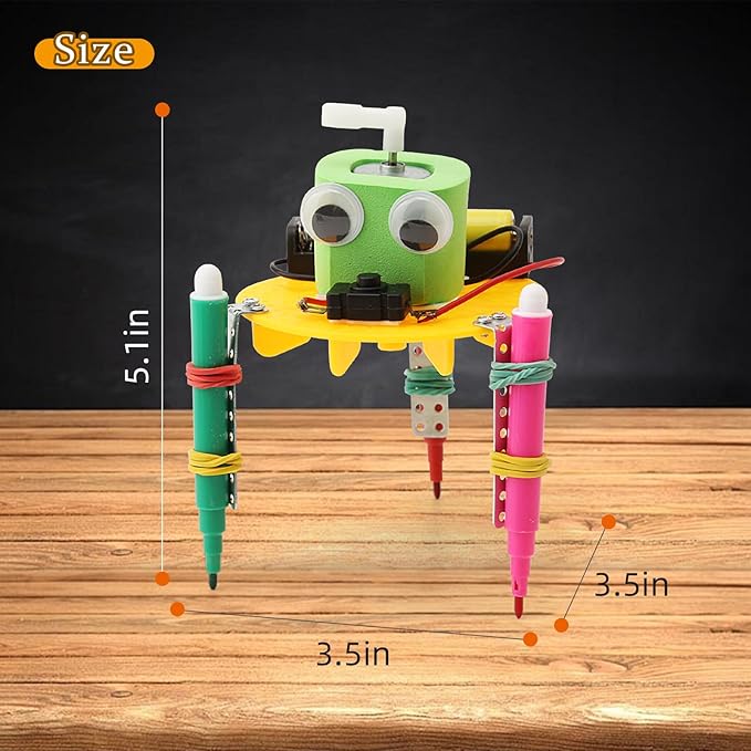 Bulk STEM Craft Kits for Kids 8-12: 4-Pack Doodling Robot Building Kits, Classroom Activities & Science Experiments, Educational Robotics DIY Project for Boys Girls, STEM Toys for School Clubs