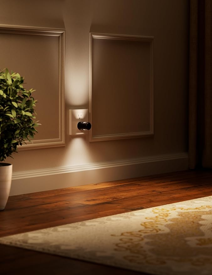 6 Pack LED Night Lights with Dusk to Dawn Sensor, 3000K Soft White, Plug in Wall Night Lights for Kids, Kitchen, Hallway, Bathroom, Bedroom,Non-Dimmable