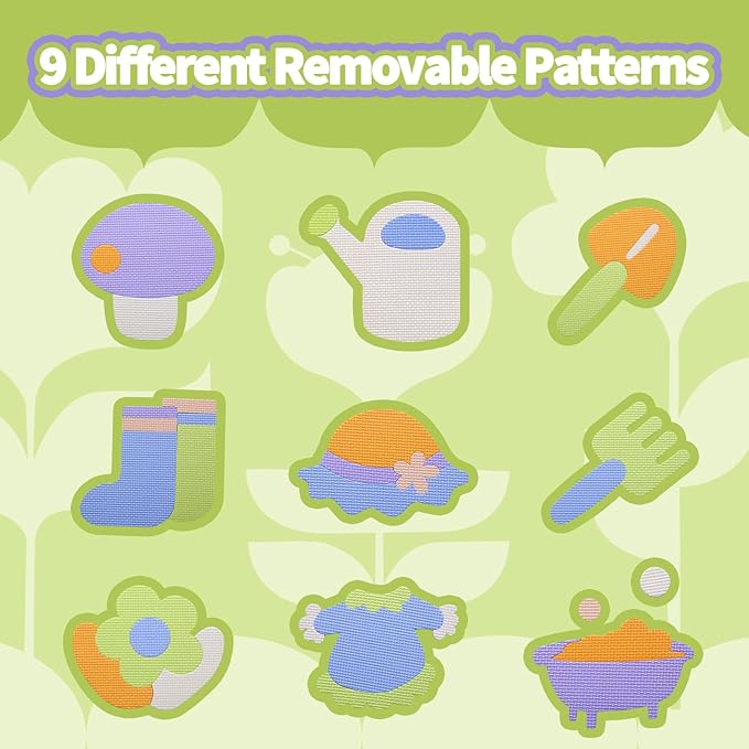 Coolcandy Baby Play Mat, 25Pcs Interlocking Puzzle Floor Mat, with Safety Fence - 0.4" Thick Non-Toxic EVA Foam Play Mat, for Infants & Toddlers 3-36 Months, Soft Puzzle Tiles for Play Areas