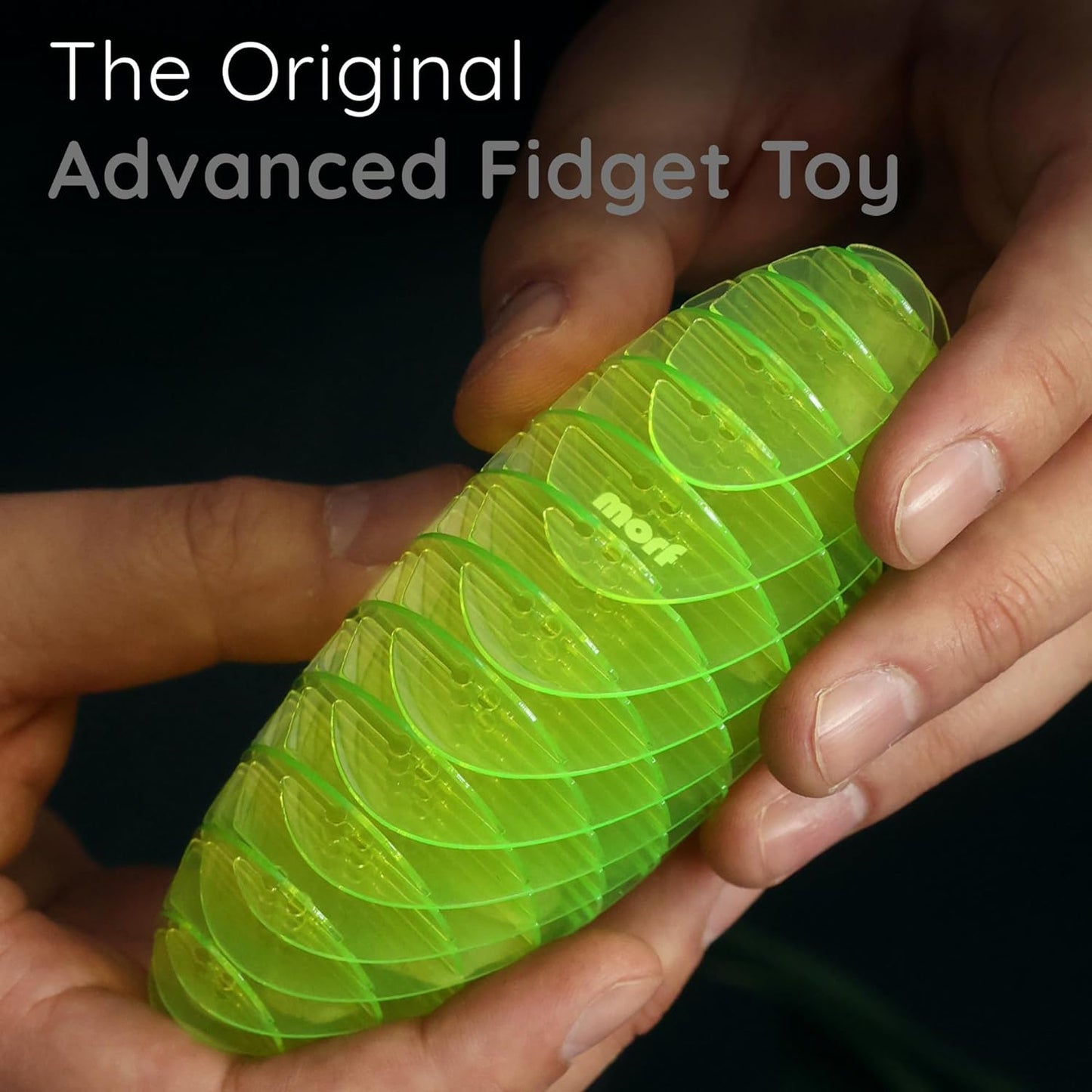 Morf Fidget Worm Toy - Desk Fidgets for Adults - Cool Satisfying Worm Fidget Sensory Toys - Fun and Interactive Morf Fidget Toy for Kids - USA Patent Pending Morf Figgy Toys - Small - 12 x 12