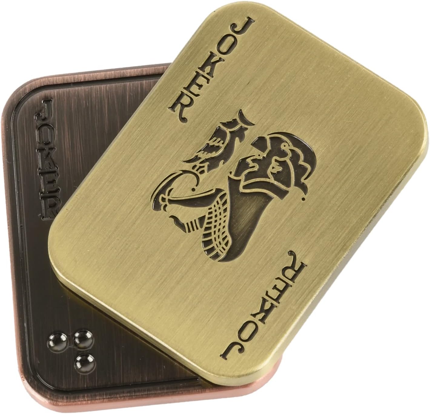 EDC Metal Fidget Slider Toys- Stress Relief EDC Fidget Slider Casual Metal Adult's Hand Toys Office Desk Toys Gifts Stress Toys for Adults(Poker-Joker)