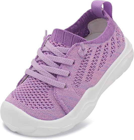 JIASUQI Toddler Shoes for Boys Girls Slip on Sneakers Wide Toe Walking Shoes Toddler Sock Shoes