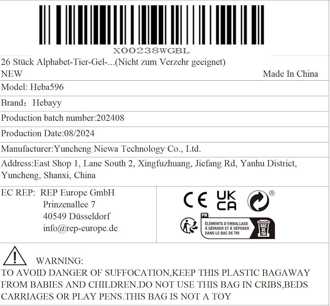 26PCS Alphabet Animal Jelly Stickers, Thick Window Door Clings Removable Reusable Letter Gel Clings Decals for Kids Toddlers Adults Home Classroom Animal Theme Party Supplies Decors (Not Edible)