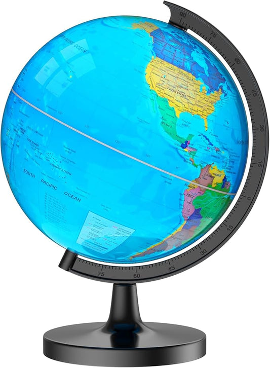 13" Globe for Children & Adults, Interactive World Globe for Kids with HD Waterproof & Writable Surface, Educational STEM Learning Toy, Classroom Teaching Gift