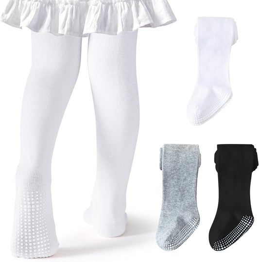 Baby Tights Non Slip Toddler Stockings Tights with Grippers Seamless Soft Cotton Knit Leggings Newborn