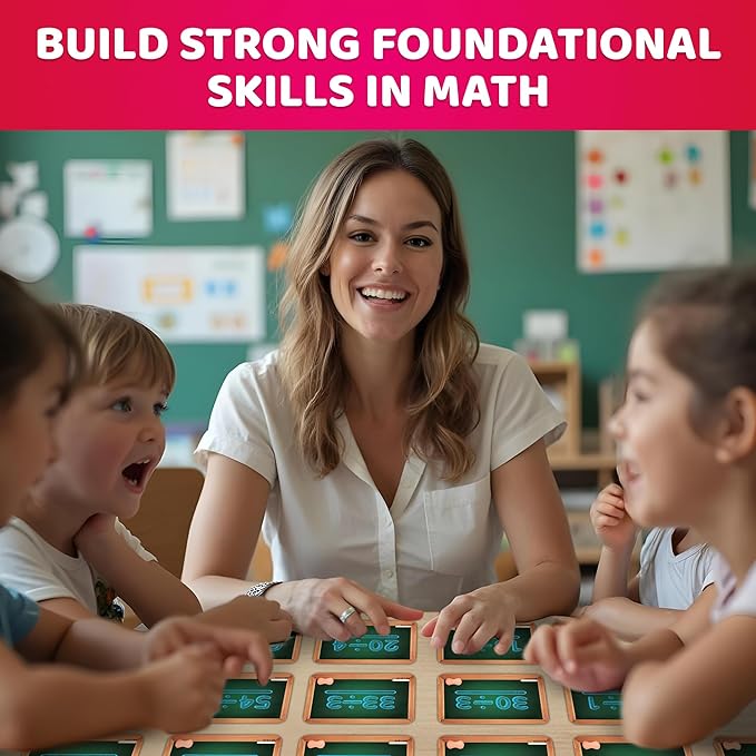 QUOKKA Math Flash Cards for Kids Ages 5-8 - Addition and Subtraction, Multiplication and Division Games for Kids 5-7 - 139 Double-Sided Flashcards for Studying - Large Bold Fonts - Flash Card Rings