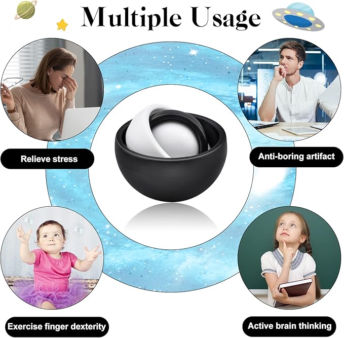 Fidget Toy for Adults, Sensory Toys for Teens, Gift Ideas for Boys Girls Kids, ADHD Autism Stress Relief Finger Toy Hand Fidget Spinner