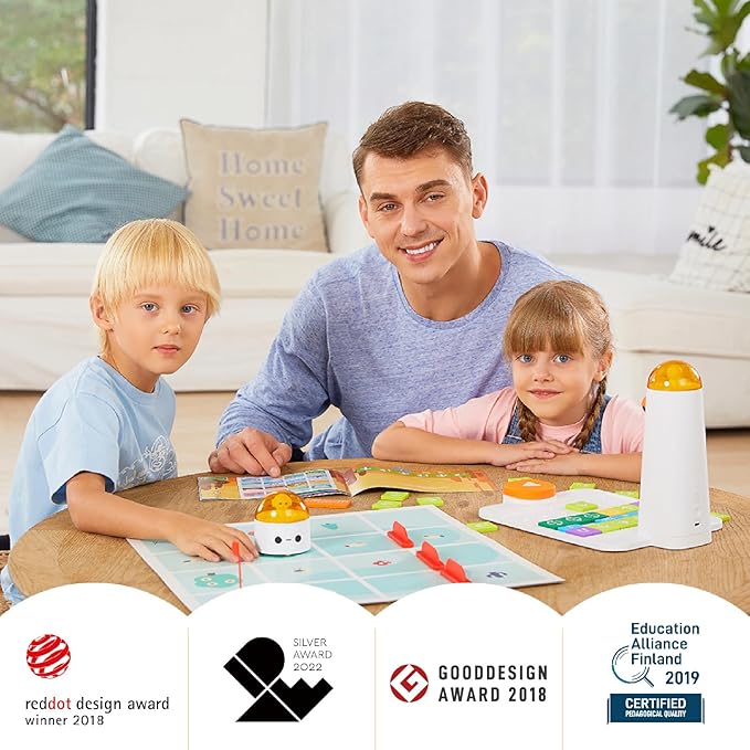 Coding Set Pro STEM Robot for Kids Ages 4+, Coding Robot for Kids to Learn Early Programming, Educational Toy for Homeschool & Classroom Ages 4-10