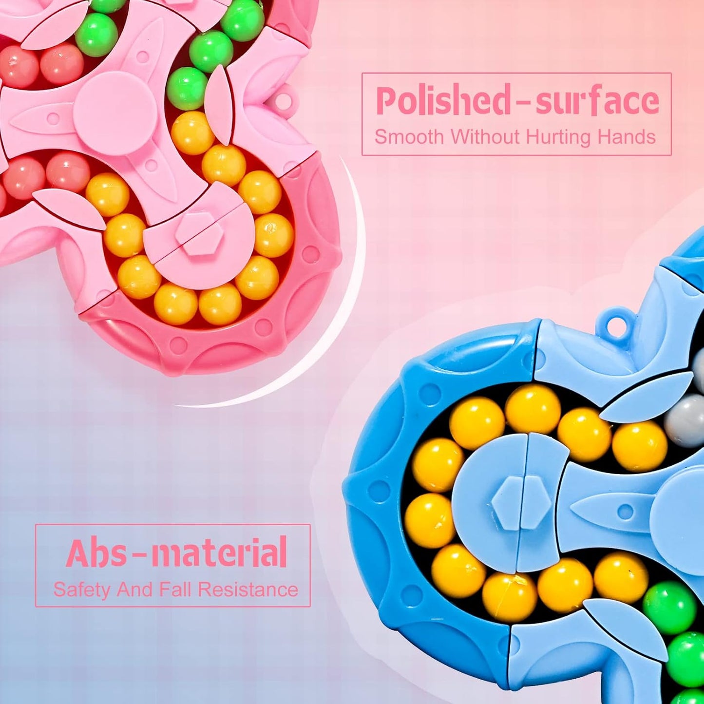 3 PCS Magic Cube Bean Puzzle,Rotate and Puzzle,Stress and Anxiety Relief Fidget Toys,Brain Teasers Travel Games for Kids,Teens,and Adults,Pop Birthday Gifts(Individually Gift Boxed)