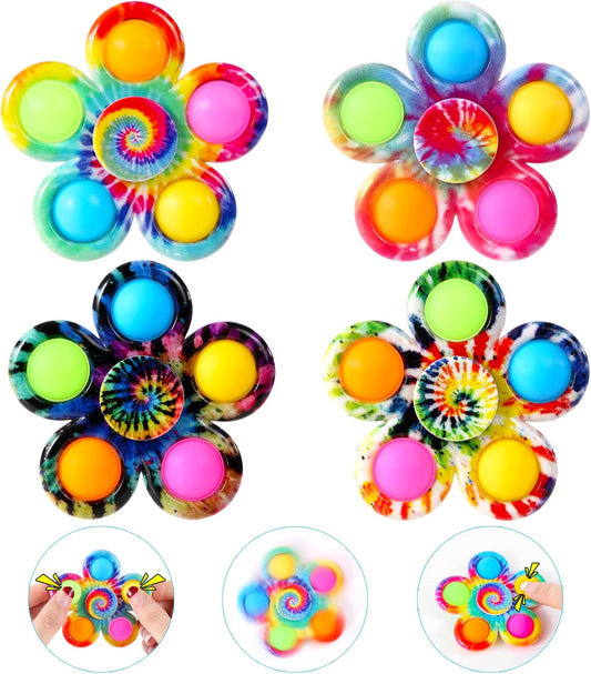 Fidget Toys 4 Pack, Fidget Spinners Toy Pack, Pop Bulk Fidget Toys Set for Kids, Fidget Spinners ADHD Fidget Toys Stress Relief Hand Pop Spinners