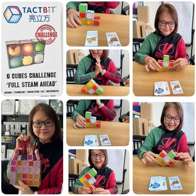 12 Magnetic Building Blocks – Light-Up STEM Educational Toy for Toddlers & Kids, Intertek Approved, Patented in US & China, Interactive Learning Cubes