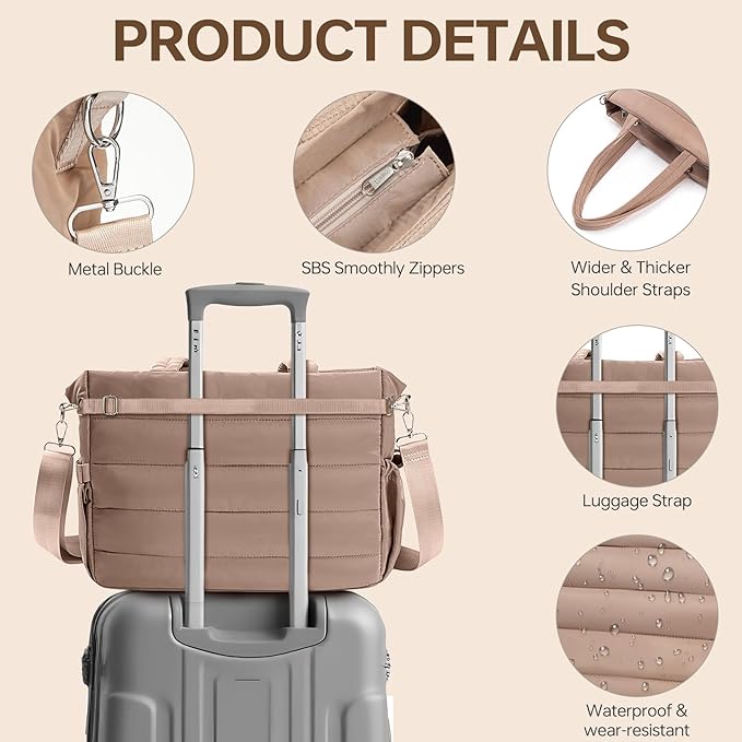 Diaper Bag Tote, Large Capacity Travel Diaper Baby Bags Crossbody Hospital Mom Bag，with Silicone Pacifier Case