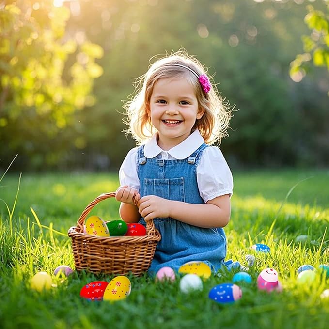 6 Pack Wooden Percussion Musical Shaker, Toddlers Stocking Stuffers 1-3 Year Old, Christmas Stocking Stuffers, Eggs Shakers Christmas Eggs Montessori Toys for Kids Boys Girls