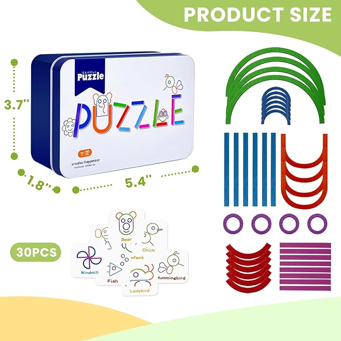 Sticks and Rings Builder, Stem Kids Toys for Preschool Kindergarten, Creative Learning Building Educational Resources, Fun Construction Puzzle Sticks Building Toys for Boys and Girls Ages 3-8, Gift