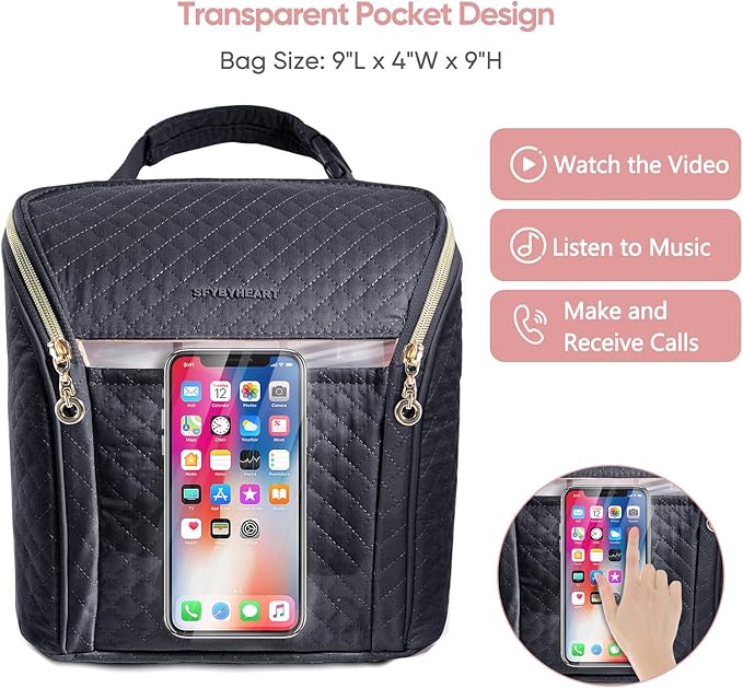 SFYBYHEART Breastmilk Cooler Travel Bag for 3 Baby Bottles Up to 9 Ounce - Insulated Bottle bag for Daycare - Breastmilk Storage Bag - Bottle Cooler Bag