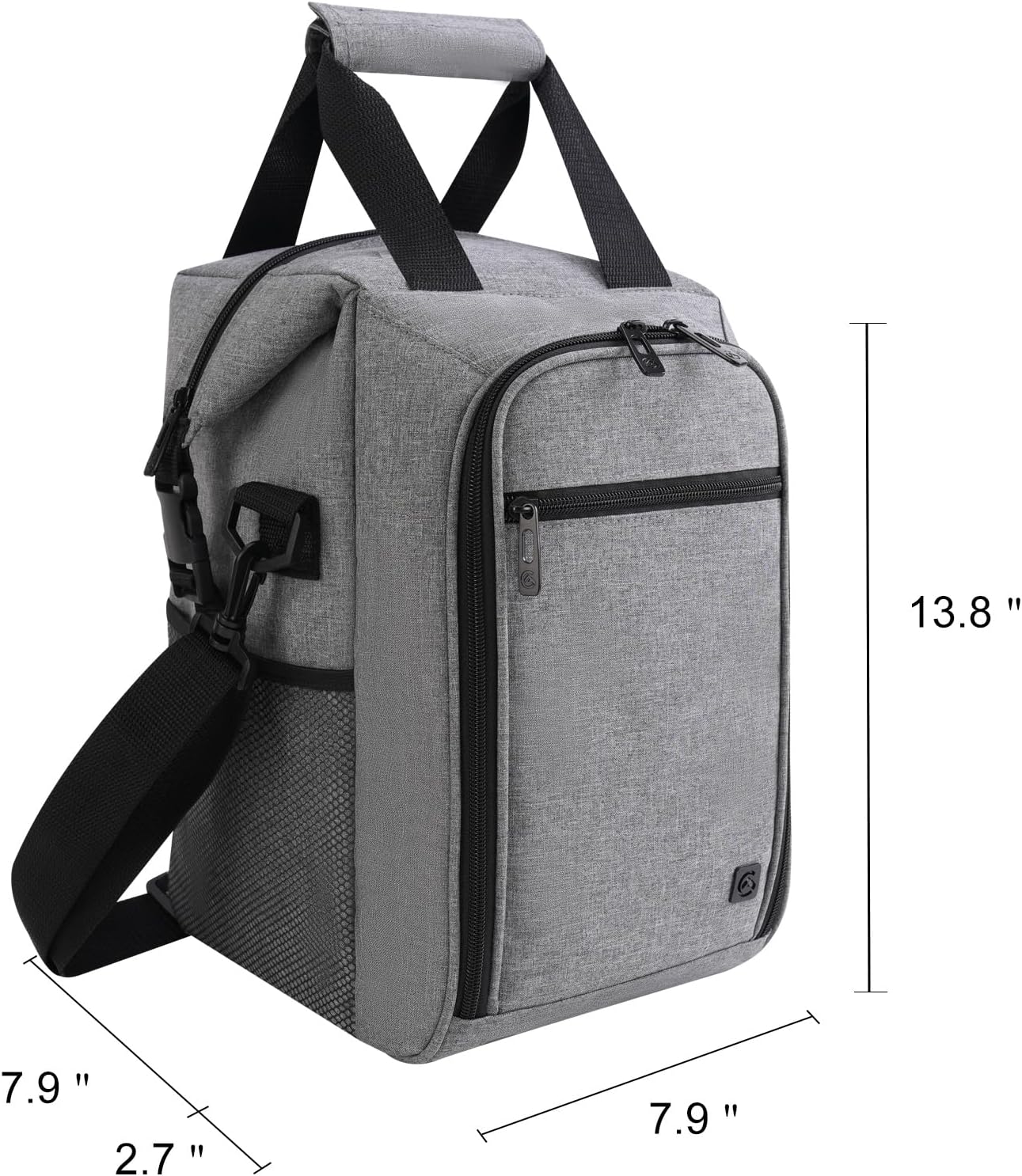 ALLCAMP 4 Bottle Wine Gift Bag - Insulated Tote Cooler, Adjustable Strap, Includes 4 Wine Glasses, Napkins & Corkscrew, Portable Travel Gifting(Gray)