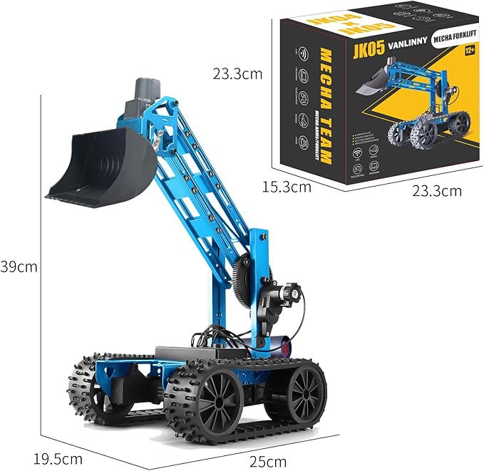 VANLINNY Robotic Arm Kit, Robot Kit for Kids Age 8+,STEM Building Toys 4-DOF Electronic Programming DIY Robots for Boys and Girls, Educational Science Projects,Cool Xmas Birthday Gifts for Kids.