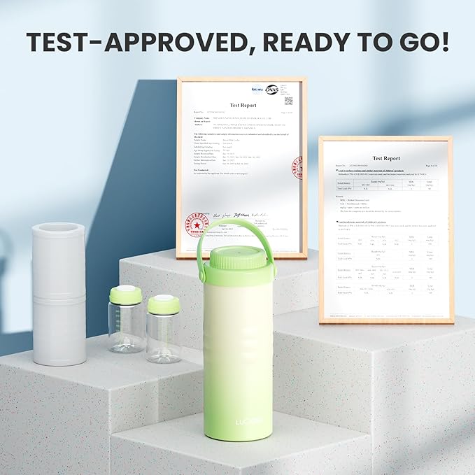 LUCKBEE Portable Breastmilk Cooler - 16oz Breast Milk Cooler Bottle with LCD Temp Display Cooling up to 24 Hours, Breastmilk Chiller with 2pcs Milk Storage Bottles, Breastfeeding Essentials for Baby