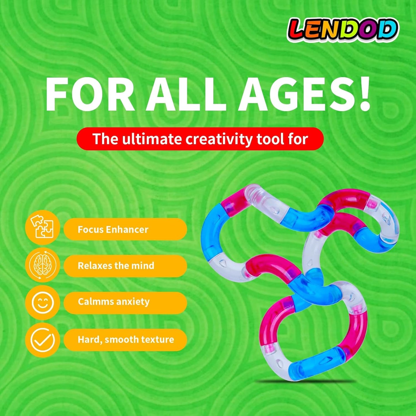 Classic (24-Pack) Fidget Twist Toys Brain Imagination Tools Multicolored Quiet Fidget Toys for Kids and Adults - Fidget Toy for Classroom Kids Silent ADHD - Gift for Teens and Adults