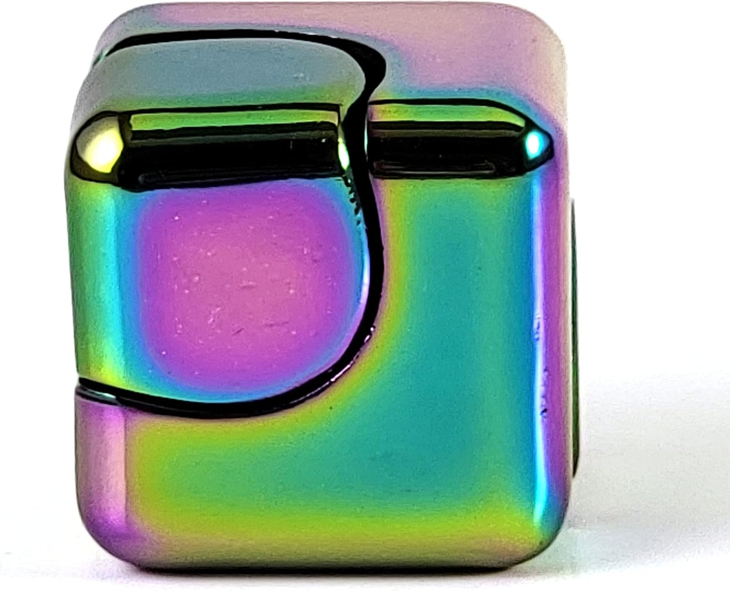 QUBI Cube Spinner 4-in-1 Spinning Toy– Helps with Anxiety, ADHD, Autism, Stress & Focus– Desktop EDC Fidgets Spinner Aluminum Alloy Build for Kids & Adults. Multi-Colored.