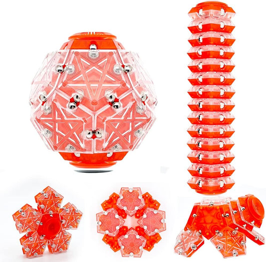Magnetic Fidget Spinner Toys 14-Piece Set，Puzzle Balls Building Blocks，Stress Reduction and Anxiety Relief Hand Spinner for Adults Kids…