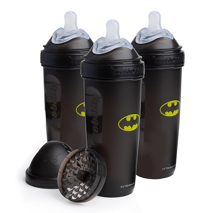 Batman DC Comics - Herobility Double Anti-Colic Baby Bottles – 12 fl oz/340ml – 3-Pack