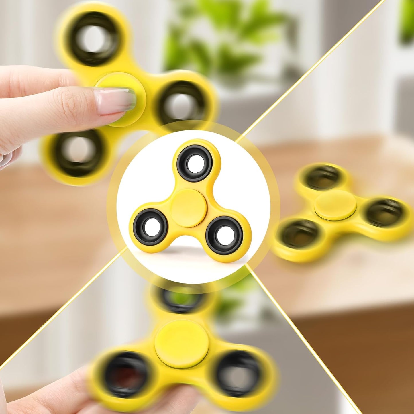 Fidget Toys for Kids 8-12, Easter Egg Fillers, Desk Fidgets for Adults, Prize Box Toys for Kids Classroom, Goodie Bag Stuffers (Yellow)