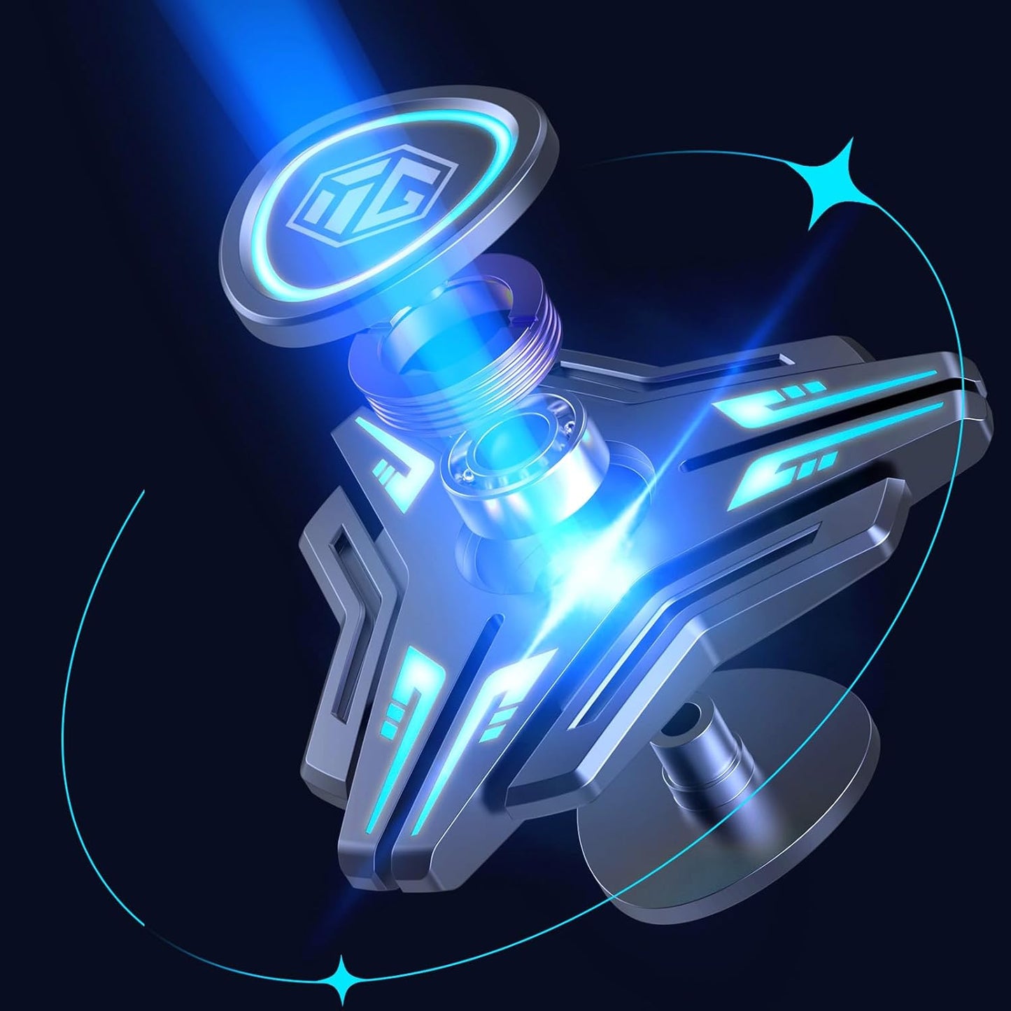 INNOPLUS Fidget Spinner, Fidget Spinners for Adults and Kids, Metal Fidget Spinner, Light Up Fidget Spinner, Adult Fidget Toys, Stress Anxiety ADHD Relief Figets Toy, Absorb Light Then Release in Dark