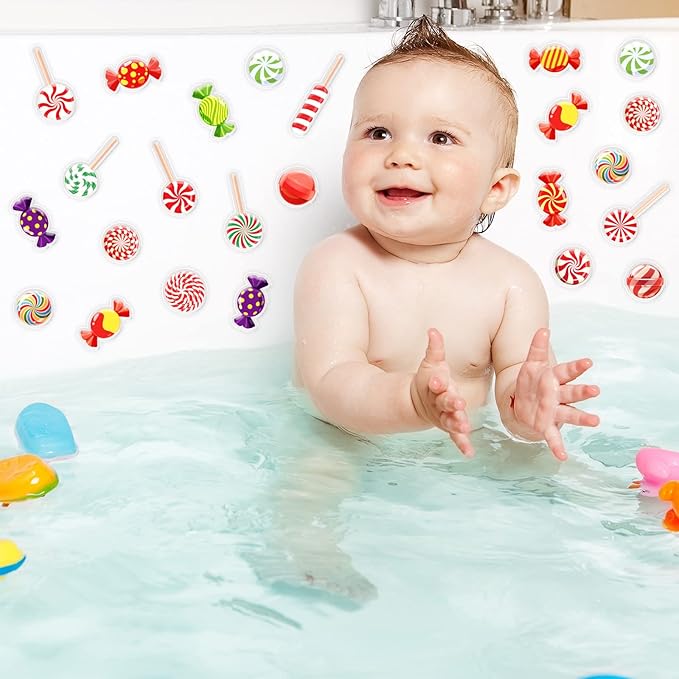 20 PCS Christmas Thick Gel Clings Winter Christmas Peppermint Window Gel Clings Decals Stickers for Kids Toddlers and Adults Home Airplane Classroom Nursery Christmas Holiday Party Supplies