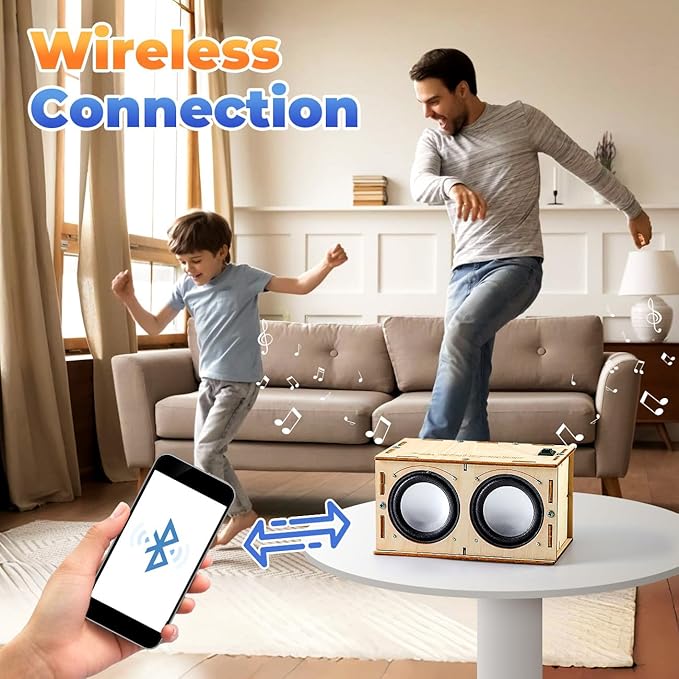 STEM Science Kits for Kids Age 8-12, Build Your Own Bluetooth Speaker - Teen Boys Gifts for 12 11 10 Year Old Boy Toys, DIY STEM Crafts Science Experiments for Kids Toys 8-13 and up