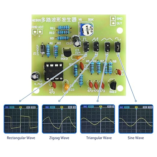 Soldering Practice Kit DIY Multiplex Waveform Generator Plug-in Circuit Kit Learn Soldering Kit for Beginners