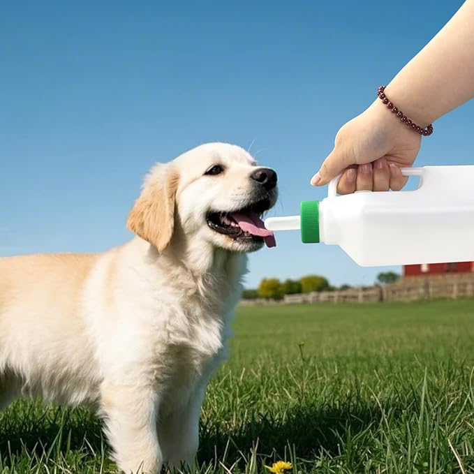 Lamb Bottle Baby Goat Nipples 850ml Milk Feeding Bottle & 5pcs Pritchard Nipples for Baby Sheep Goat Calf Puppy