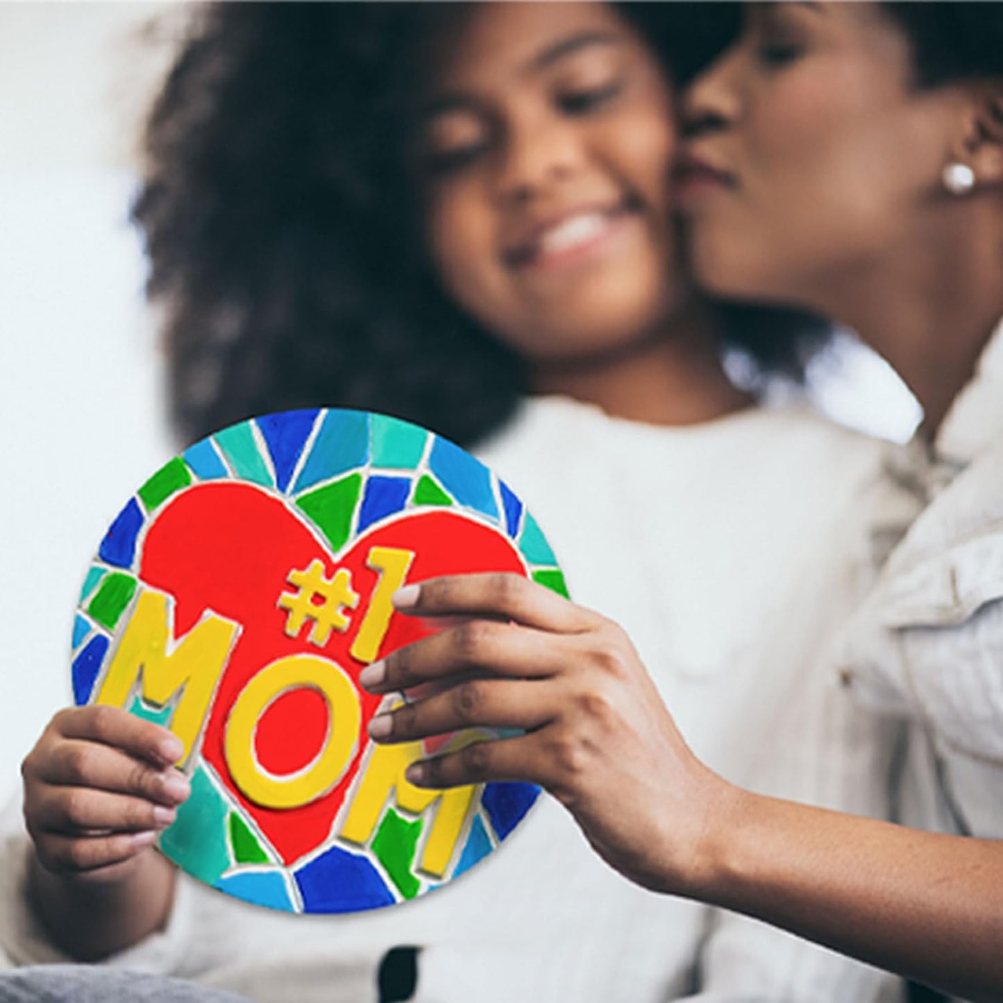 Creative Roots Paint Your Own #1 MOM Stepping Stone, Craft Kits for Kids, Ceramics to Paint, Ages 6+