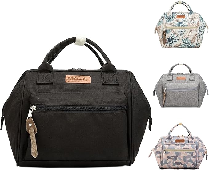 Small Diaper Bag-Mini Diaper Bag Backpack Crossbody Baby Diaper Tote Bag with Insulated Pocket(Black)