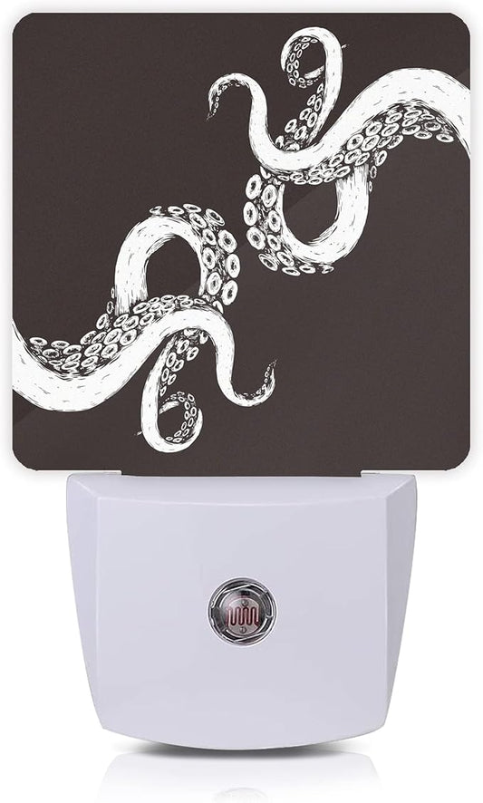 Octopus Night Light Plug-in LED Nightlights Auto Sensor Night Lamp Dusk-to-Dawn Lamp Home Decor for Nursery Children Girls Boys