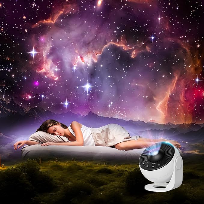 Galaxy Projector Pro for Bedroom, 13 in 1 Planetarium Star Projector with Solar System & Constellation, Night Light for Ceiling - 360° Rotating with Timer, Adjustable Knob, Kids Adults Room Decor
