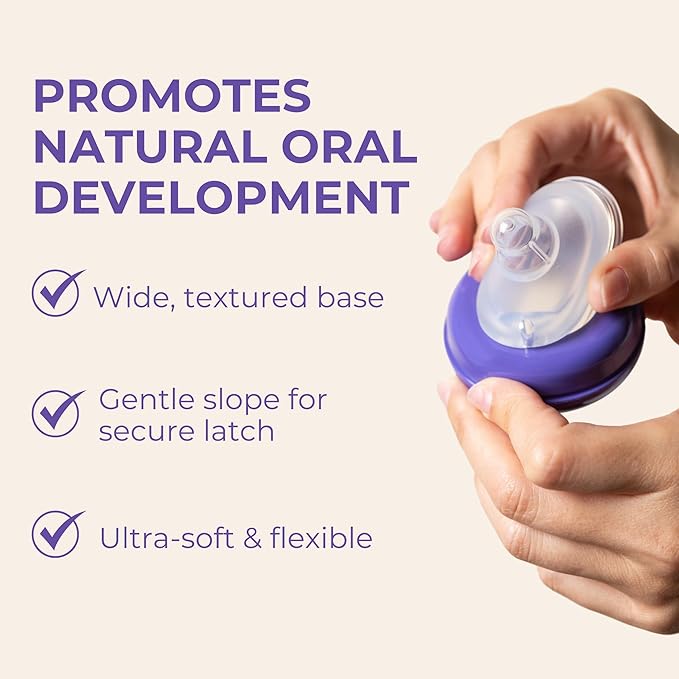 Lansinoh NaturalWave Fast Flow Nipples (2 ct) + 8 oz Anti-Colic Baby Bottles (3 ct) With Medium Flow Nipples, BPA/BPS-Free, Soft Silicone for Comfortable Feeding