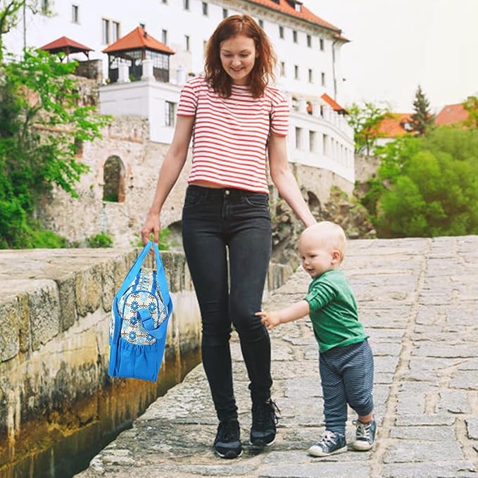 5Pcs Diaper Bag Tote Set,Large Mommy Bag with Portable Nappy Changing Pad,Pacifier Case,Travel Baby Bags for Mom