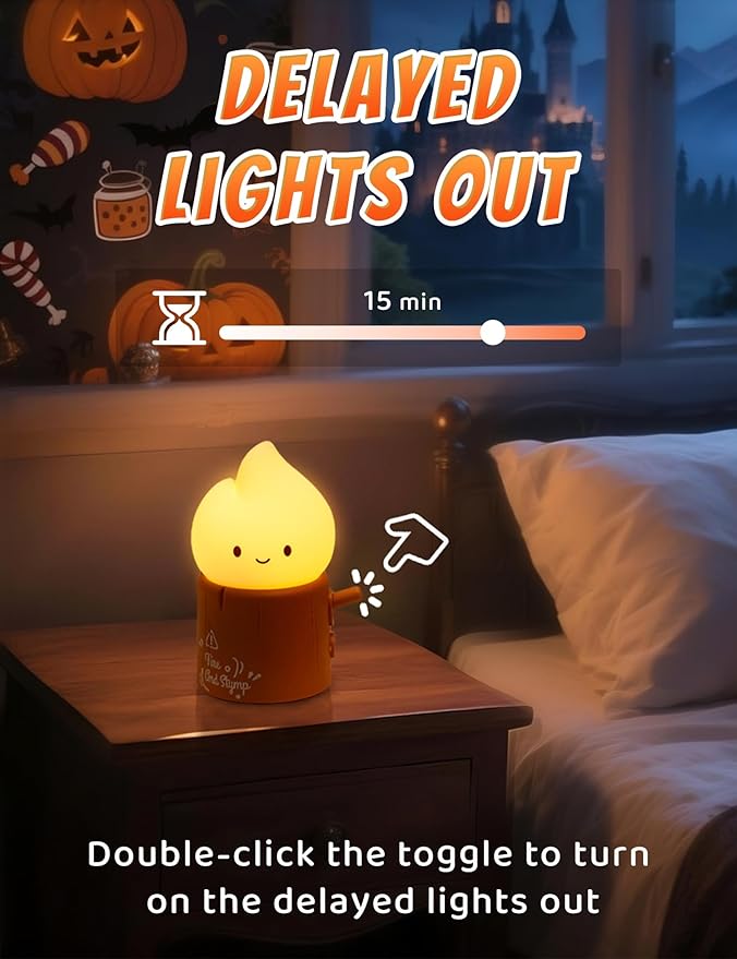 Cute Candles Light, Electronic LED Flameless Candle, Cute Emotional Support Flame Night Lamp, Mood Candlelight for Christmas Birthday Party Decor