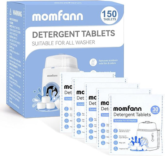 Professional Deep Cleaning Detergent Tablets for All Baby Bottle Washers, Washer Tablets for Bottle Washer and Sterilizer and Dryer, Easy to Use (150Pcs)
