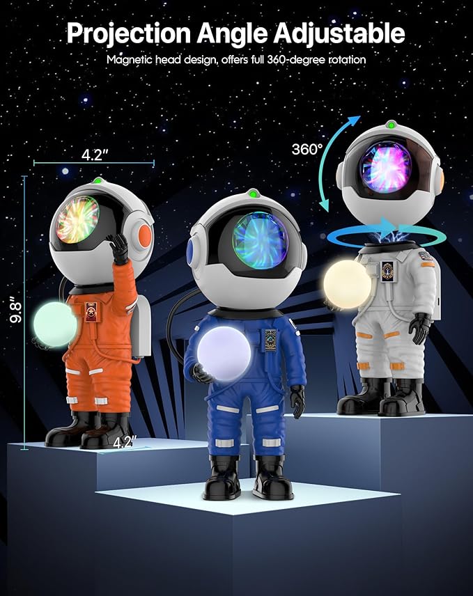 Rossetta Galaxy Projector, Star Projector for Bedroom, Astronaut Projector Night Light with Timer and Remote, Kids Adults Room Decor Aesthetic, Gifts for Christmas, Birthdays