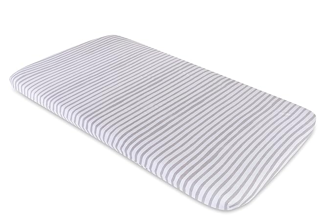 Ely's & Co. Waterproof Changing Pad Covers | Cradles Sheets 2 Pack - 100% Jersey Cotton with Waterproof Liner - Neutral Taupe Grey for Baby Girls and Boys, Newborn Essentials