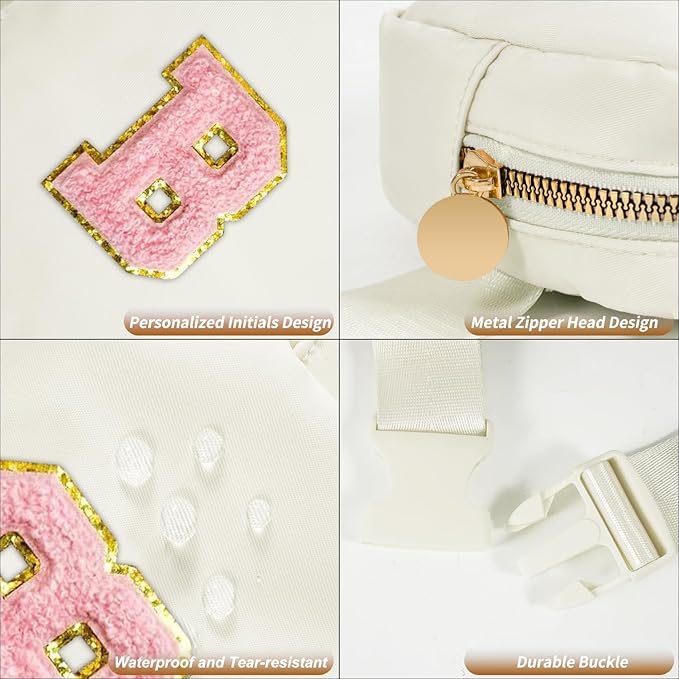 Birthday Gifts for 2 3 4 5 6 7 8 9 10 11 Year Old Girls - Mini Fanny Pack Cute Crossbody Bag Belt Bag Trendy Stuff,Graduation Gifts for Girls Teens Kids Daughter Sister Her - Cream,B