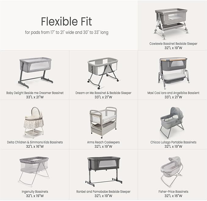 lulumoon Muslin Bassinet Sheets for Baby: Soft Bedside Sleeper Bassinet Fitted Sheets for Boys and Girls