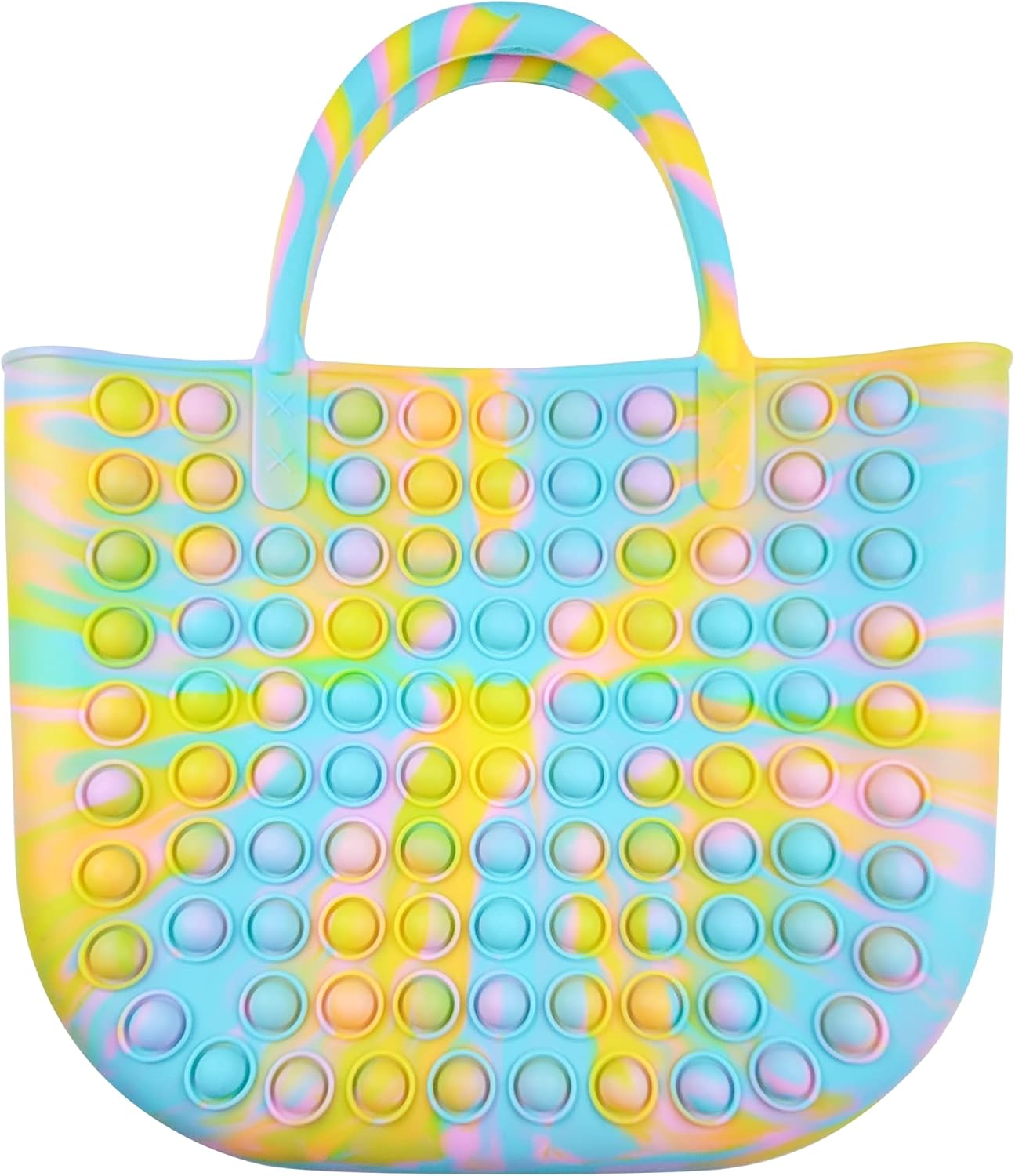 BABANA Fidget Purse for Girls - Bubble Push Pop Bag with Crazy Eyes, Silicone Fidget Handbag Toy for Kids | Birthday, Easter