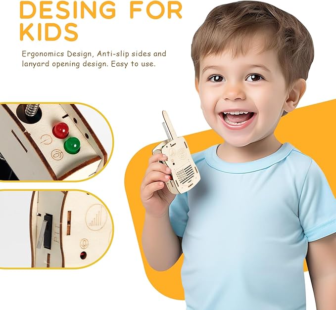 Kids walkie talkies for Boys Girls Age 5-7 8-13 Science Kits for Kids Age 8-10 8-12 12-14 STEM Toysfor 6 7 8 9 10 11 12 13 14+ Years Old Boys Teens DIY Building Crafts