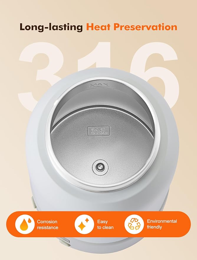 Portable Bottle Warmer for Travel - Baby Bottle Warmer for Breast Milk & Water, Milk Warmer with Fast Heating, 17 Ounces Large Capacity and Long Battery Life for Car Airplane Outdoor (Green)