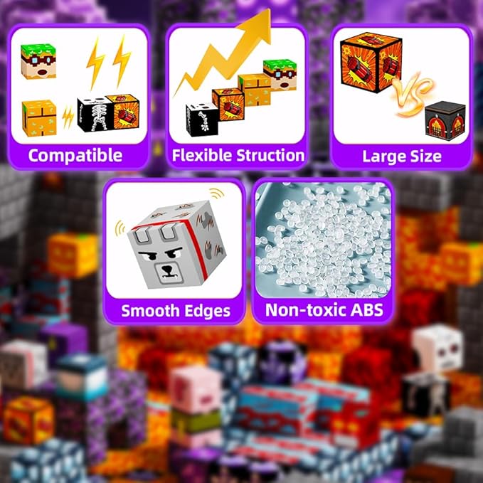 150Pcs Magnetic Building Blocks Set, Kids Sensory Toy for Toddlers STEM Learning, Construction Magnet Blocks Stacking Toy for Kids